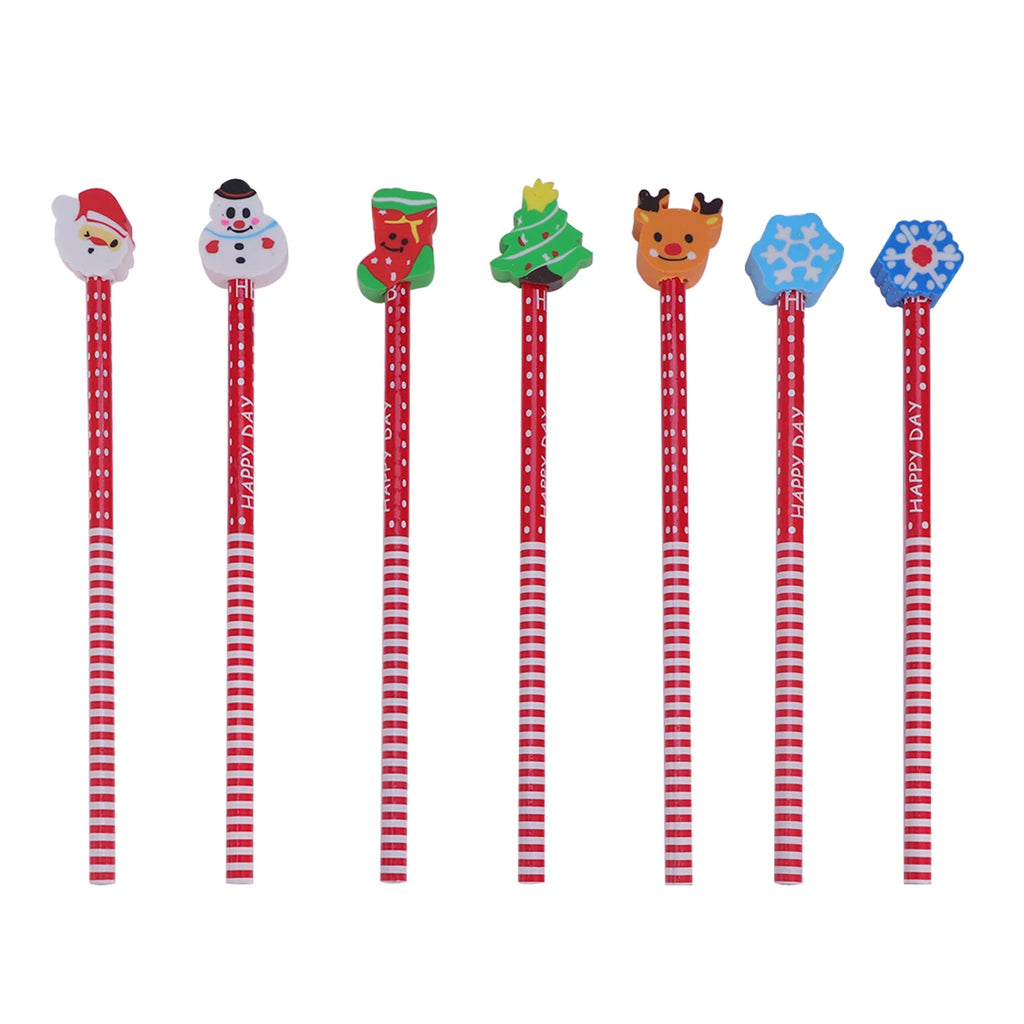 Pencil with Eraser Christmas 12 or 24 pcs Kawaii