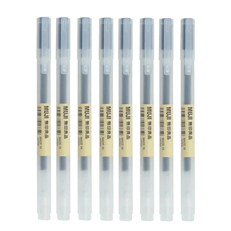 Set of MUJI ink cartridges on a white background