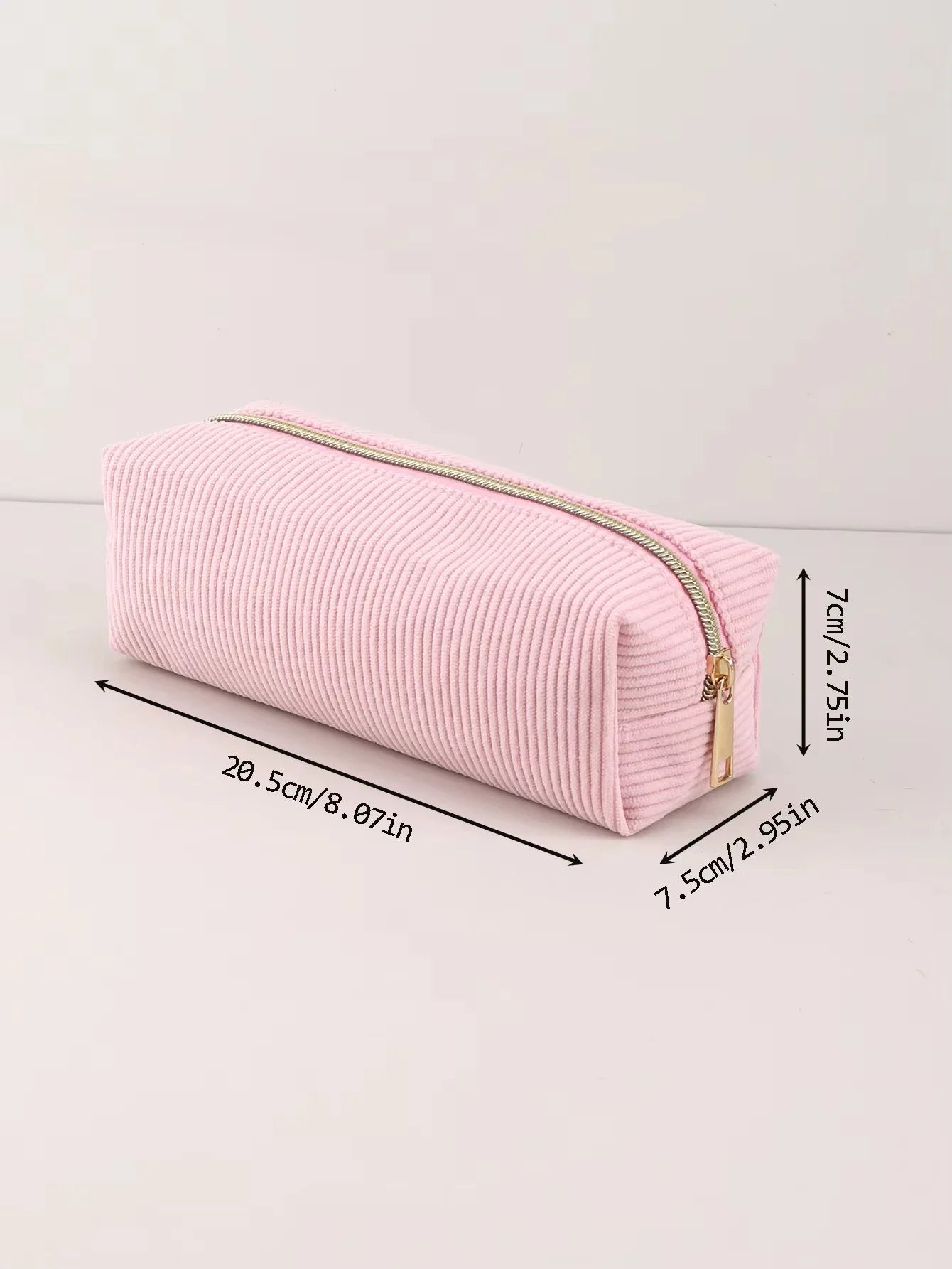 Pencil Case Solid Color 1pc Large Capacity