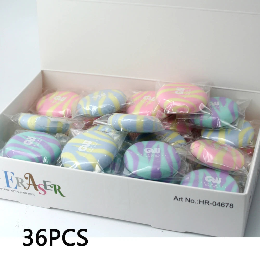 Round multicolored eraser perfect shape