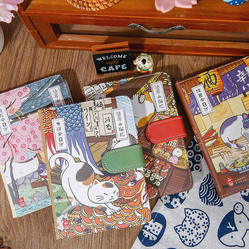 Notebook A6 Kawaii Cartoon Cat Japanese Art