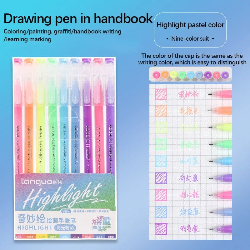 Gel Pen Set Kawaii Color 6/9pcs