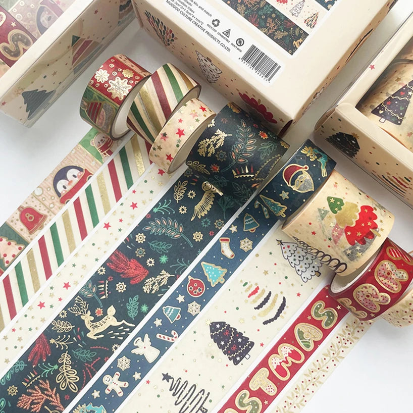 Washi Tape Christmas 6/8 pcs Japanese