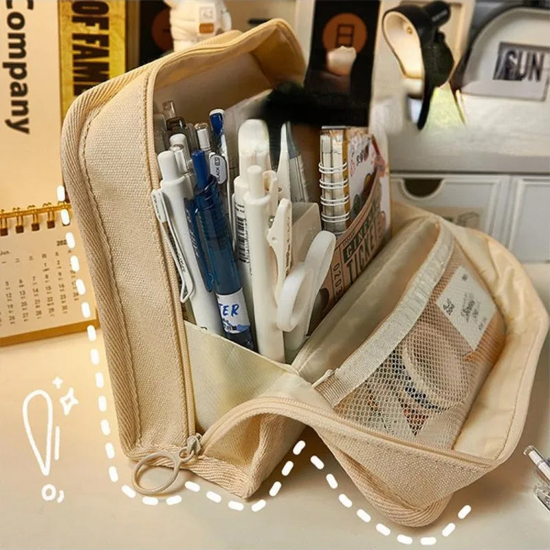 Pencil Case Canvas 1 Compartment Kawaii