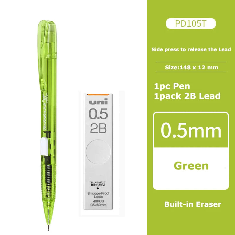 PENTEL Mechanical Pencil 0.5mm Transparent Anti Slip