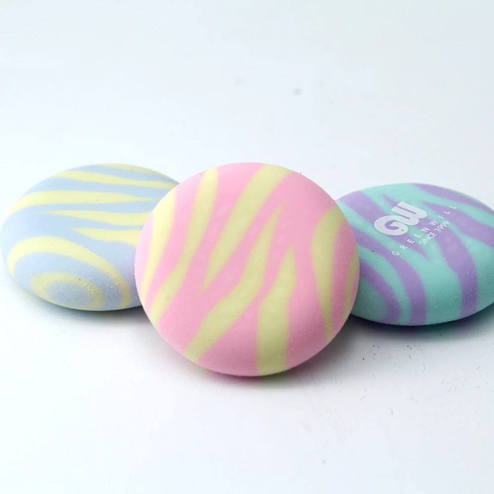 Round multicolored eraser perfect shape