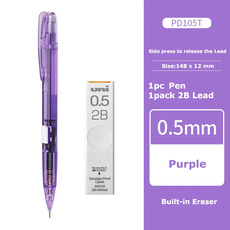 PENTEL Mechanical Pencil 0.5mm Transparent Anti Slip