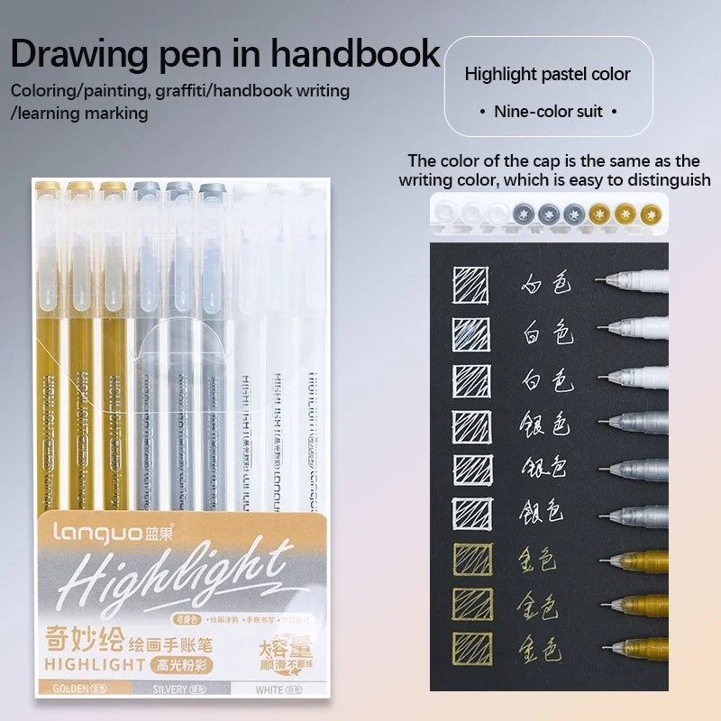 Gel Pen Set Kawaii Color 6/9pcs