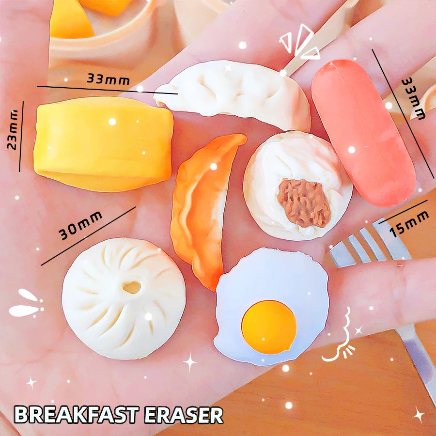 Eraser Set Chinese Food Random Fun Kawaii