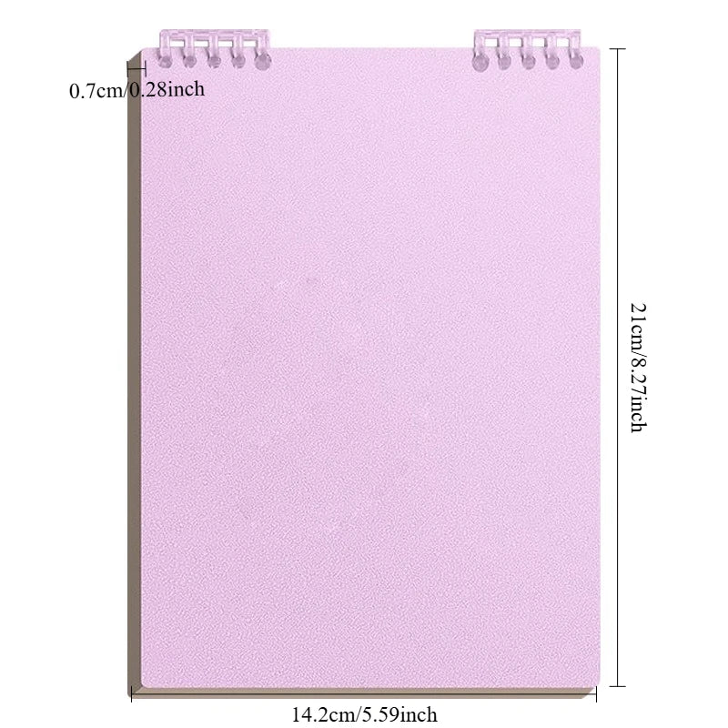 A5 60 Sheets Thick Notebook Spiral Binding Loose-leaf Notebooks with Lines Pages for Students School Office Stationery Supplies