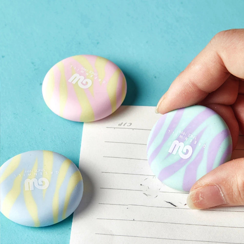 Round multicolored eraser perfect shape
