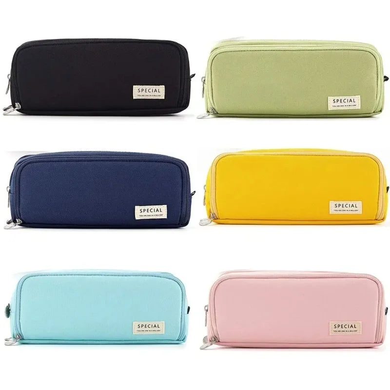 Pencil Case 3 Compartments  Large Capacity Kawaii