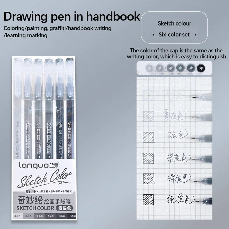 Gel Pen Set Kawaii Color 6/9pcs