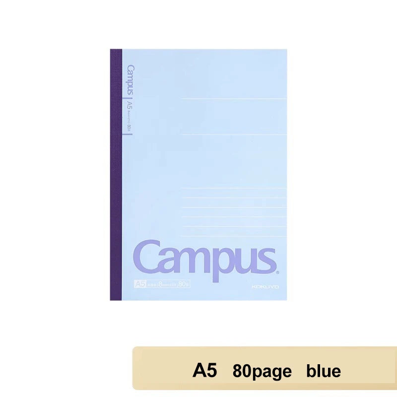 Japan KOKUYO Notebook 80 Pages Campus B5/A5 Soft Surface Wireless Binding Horizontal Line School Office Stationery