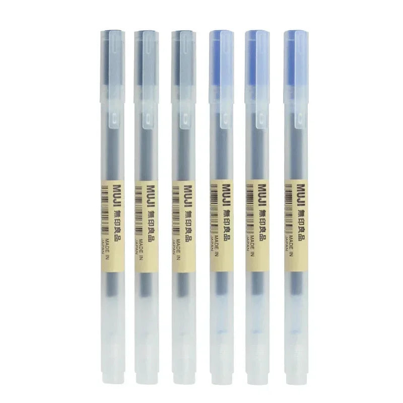 Five MUJI ink cartridges on a white background