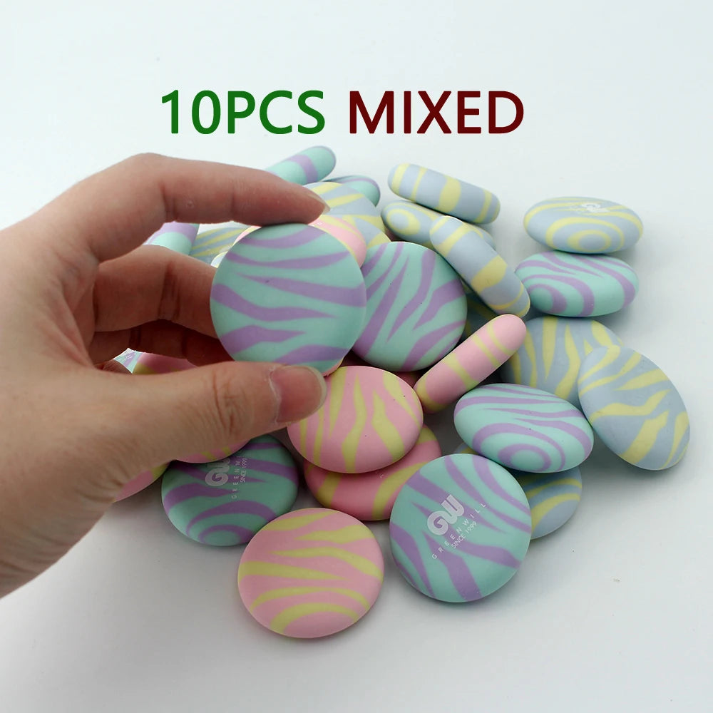 Round multicolored eraser perfect shape