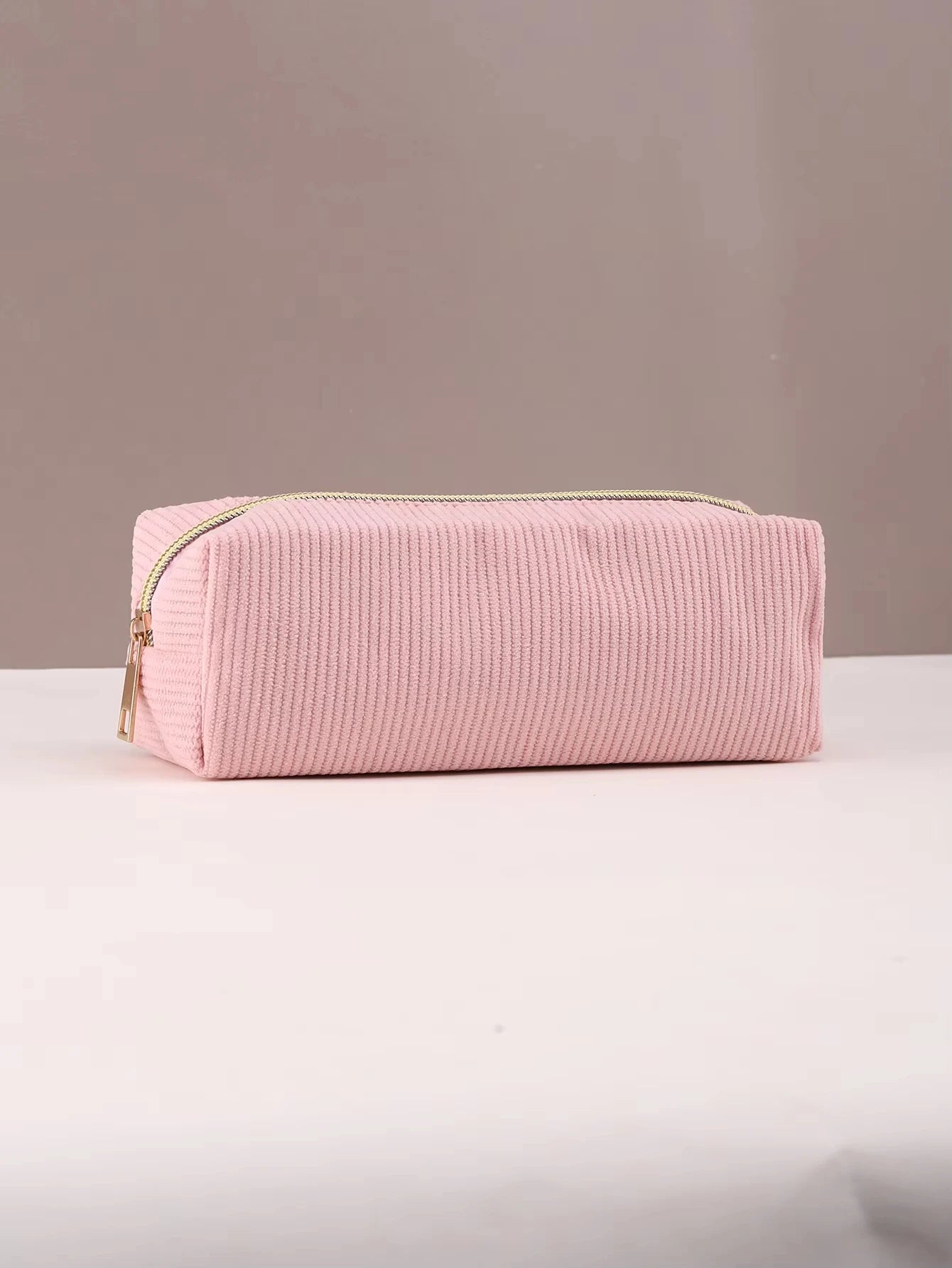 Pencil Case Solid Color 1pc Large Capacity