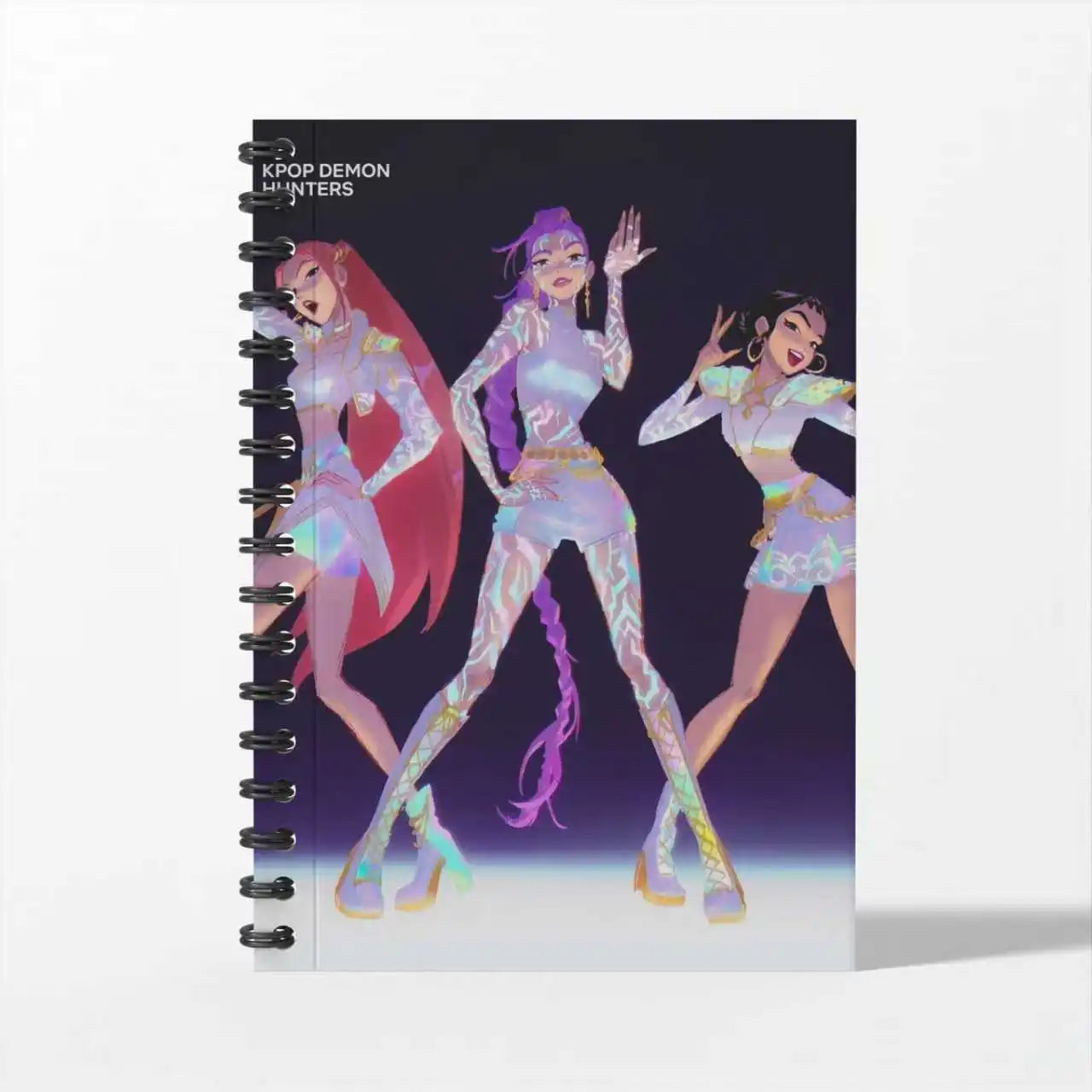 Bentopop notebook with colorful KPOP Demon Hunters design on a white background