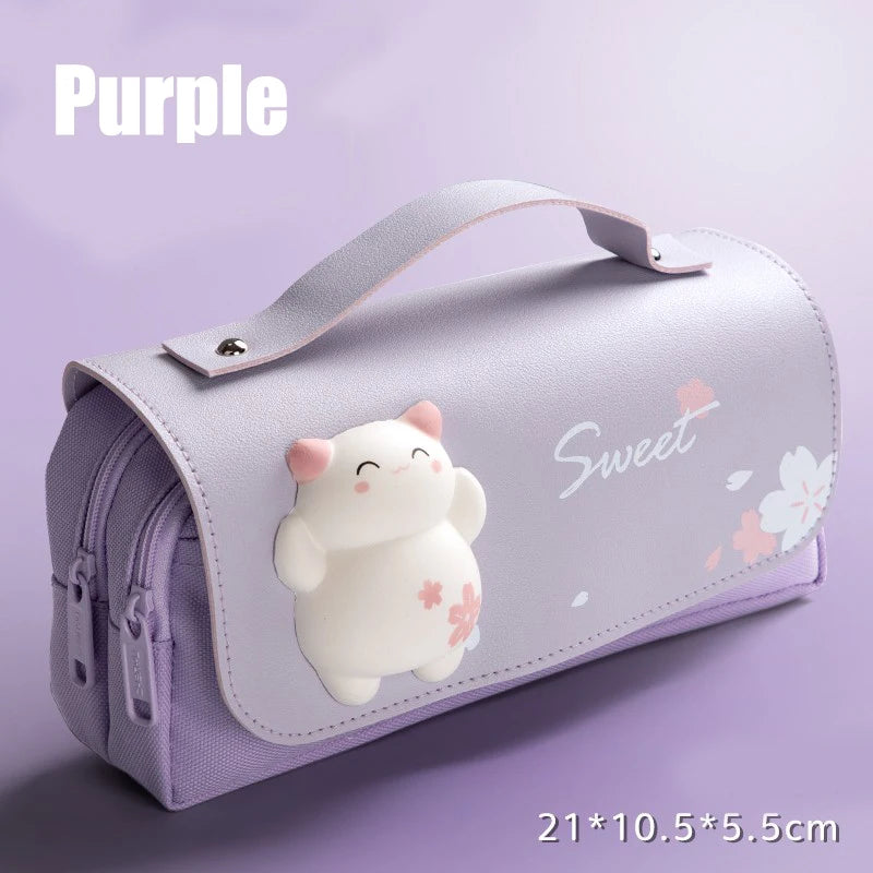 Pencil Case Kawaii 3D 2 Compartments Waterproof