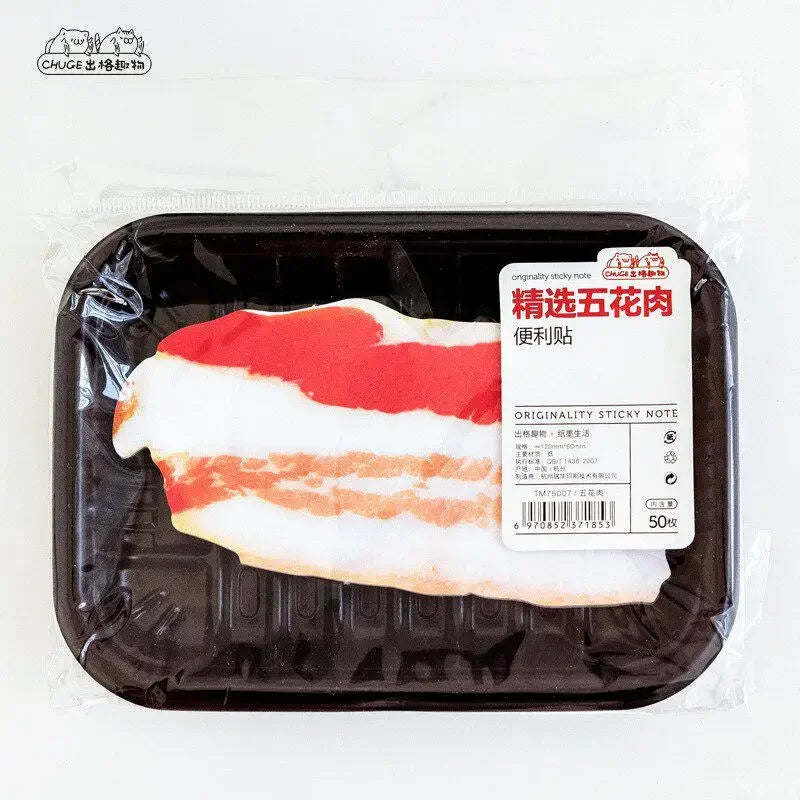 Sticky Notes Meat Shape Fun Kawaii