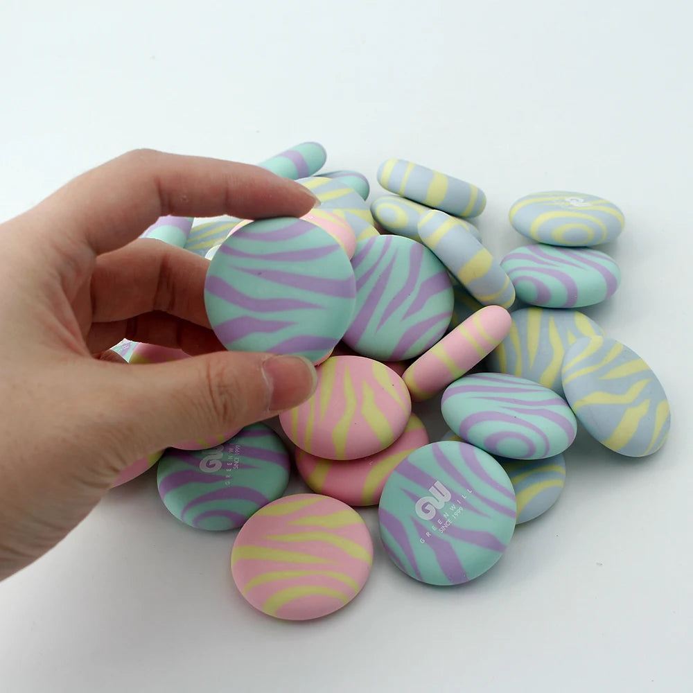 Round multicolored eraser perfect shape
