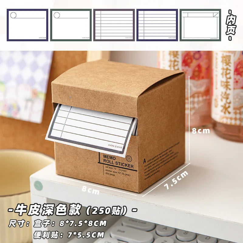 Sticky Notes Pull out from box Kawaii