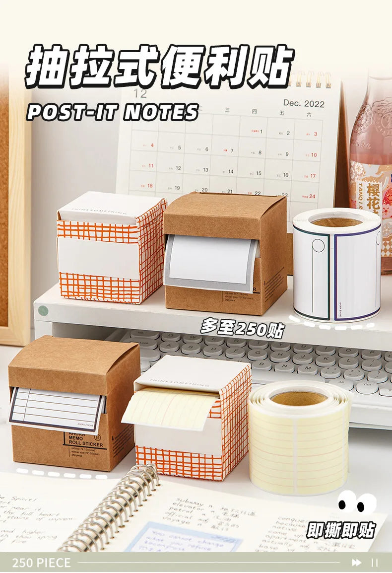 Sticky Notes Pull out from box Kawaii