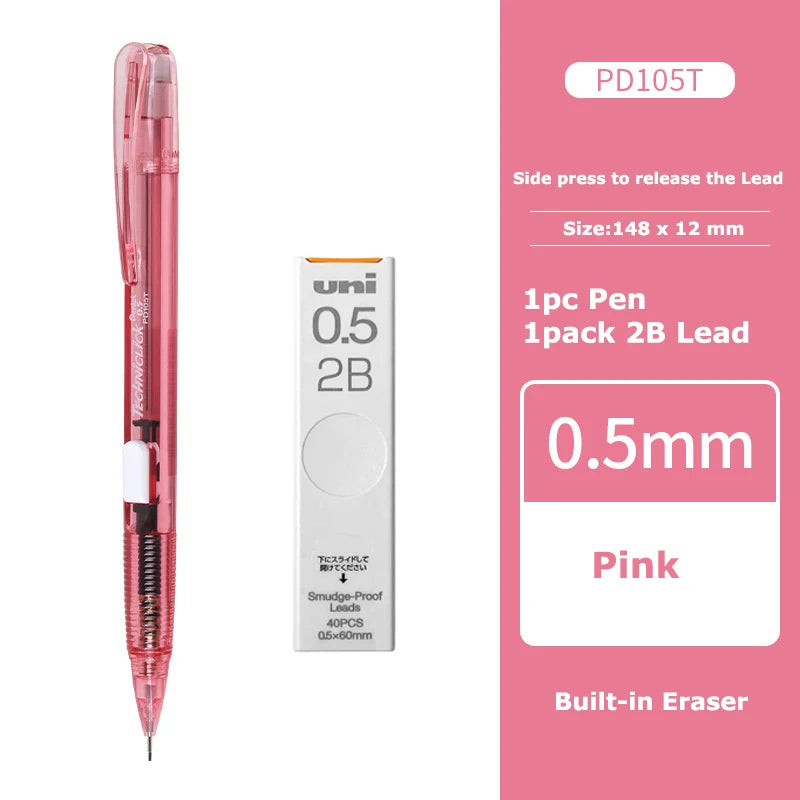 PENTEL Mechanical Pencil 0.5mm Transparent Anti Slip