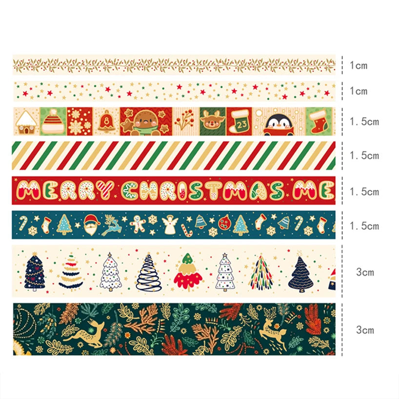 Washi Tape Christmas 6/8 pcs Japanese