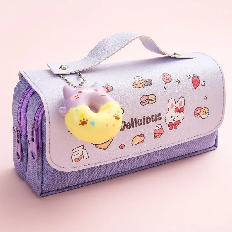 Pencil Case Kawaii 3D 2 Compartments Waterproof