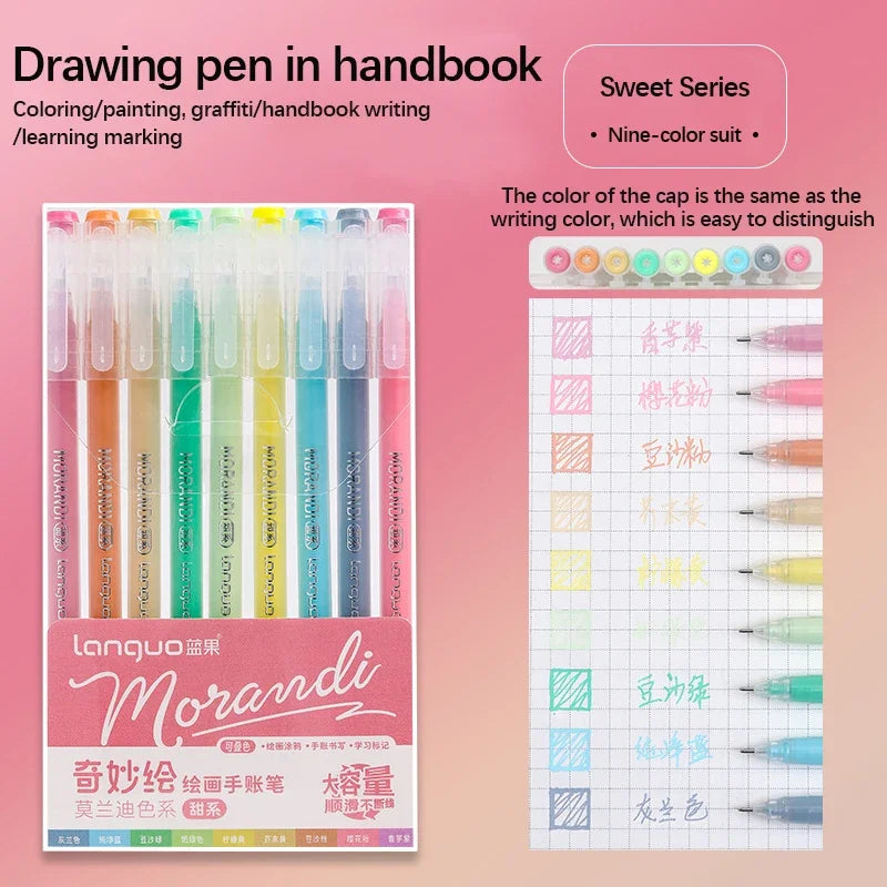 Gel Pen Set Kawaii Color 6/9pcs