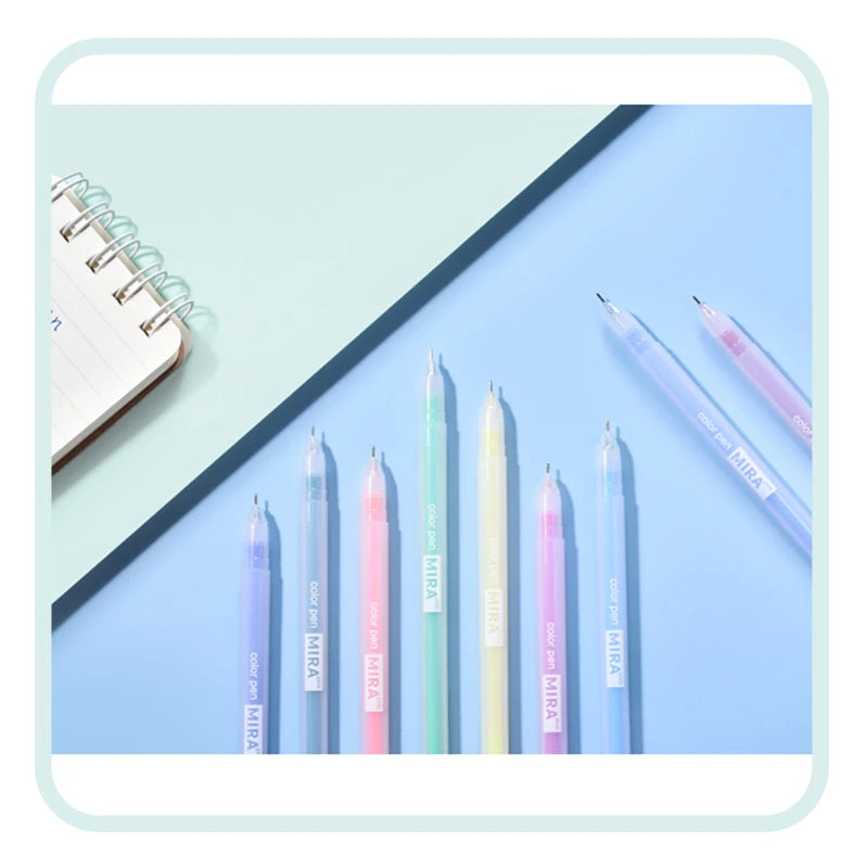 Kawaii Aesthetic Color Gel Pen Set - Stylish Stationery for Students and Diaries