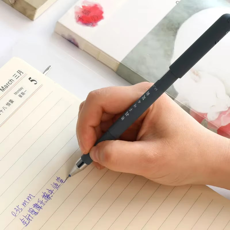 Kawaii Animal Erasable Gel Pen Set - 4 Pcs, 0.35mm Blue and Black Ink, Ideal for School and Office Supplies